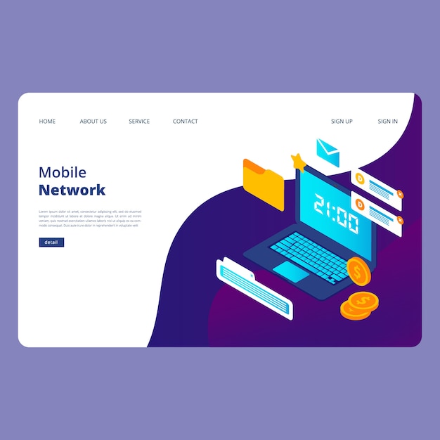 Mobile Network Web Page Design