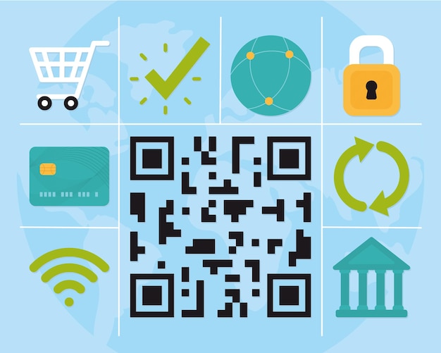 Vector mobile payments symbols