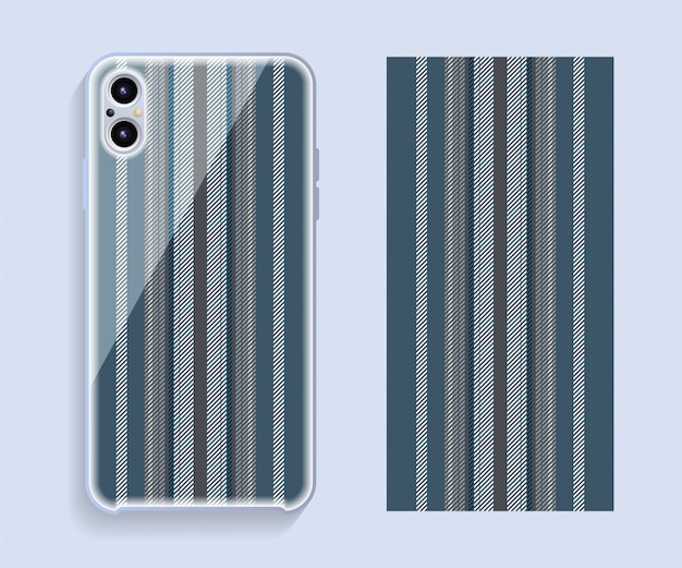 Mobile phone cover design. Template smartphone case  pattern.