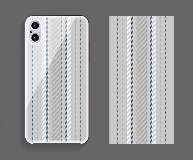 Mobile phone cover design. Template smartphone case pattern.