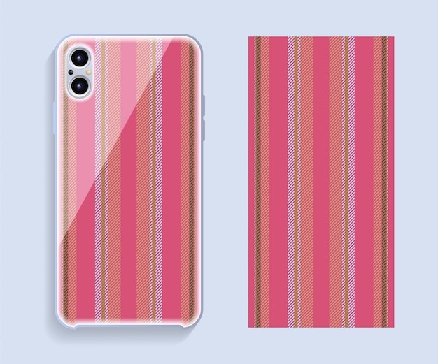 Mobile phone cover . Template smartphone case pattern.