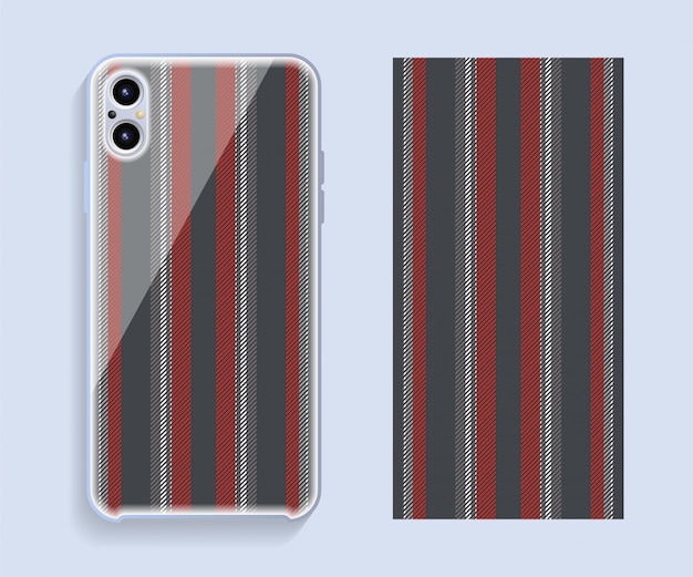 Mobile phone cover . Template smartphone case  pattern.