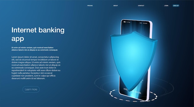 Mobile phone payment with NFC technology and High level payment security. the protection. Cybersecurity, antivirus, encryption, data protection. Software development. Safety internet technology