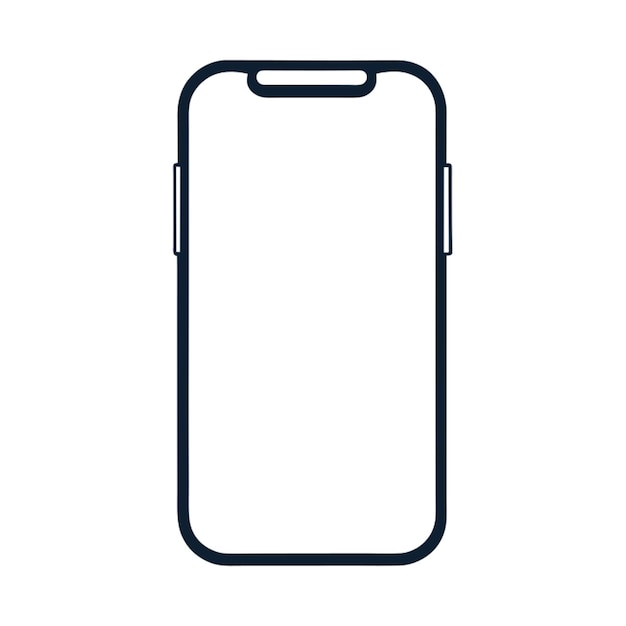 mobile phone vector illustration line art