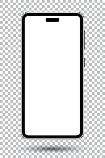 Vector mobile phone vector telephone blank screen illustration for apps