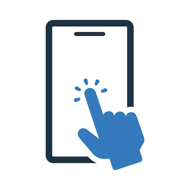 Mobile touch icon Simple editable vector illustration