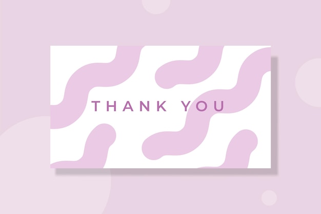 Mobileunique zigzag thankyou card with minimalist background