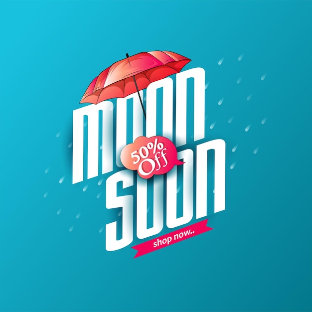 Mobilevector cloudy illustration Banner huge Sale Offer Monsoon Offer for Monsoon season