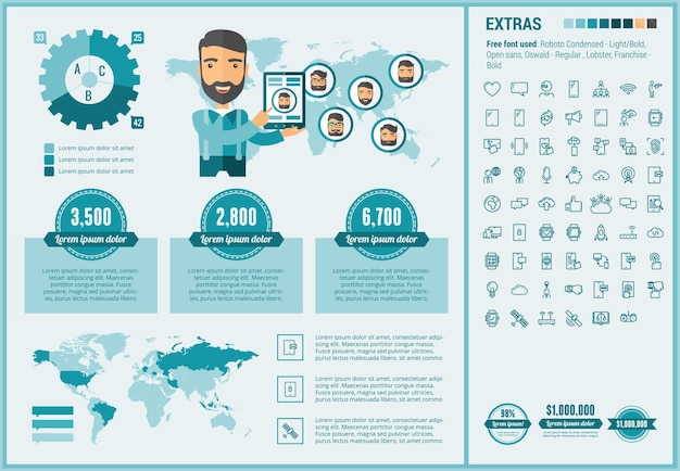 Mobility flat design Infographic Template