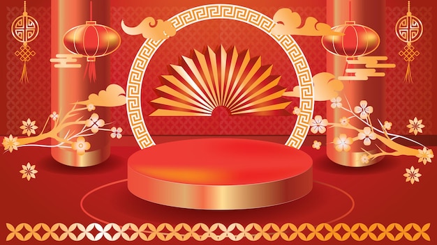 Mock up Chinese New Year celebration Year of the Golden Tiger 2022 Chinese zodiac sign concept