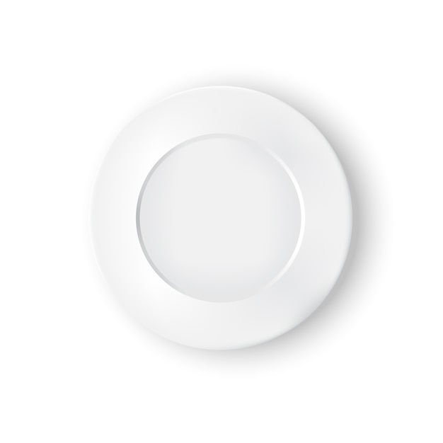 Mock up Realistic White Plate 