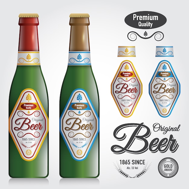 Mockup Of Bottle Vector And Design Premium Label Of Beer