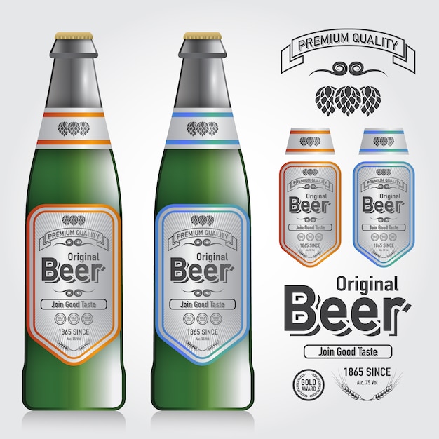 Mockup Of Bottle Vector And Design Premium Label Of Beer