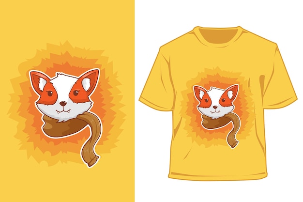 Mockup fox in autumn