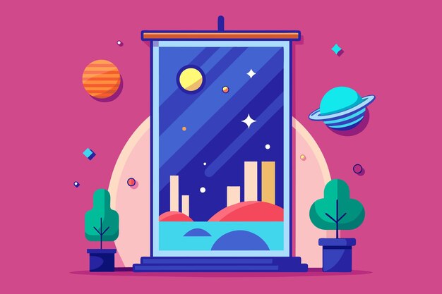 Vector mockup poster background is