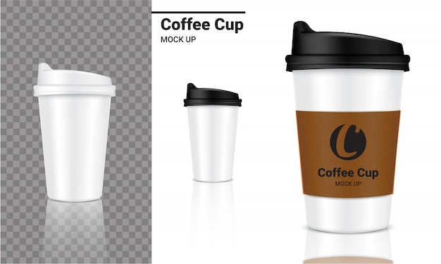 Mockup Realistic Coffee Cup Packaging Product