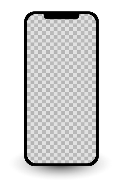 Mockup of a smartphone with a transparent background Phone vector template