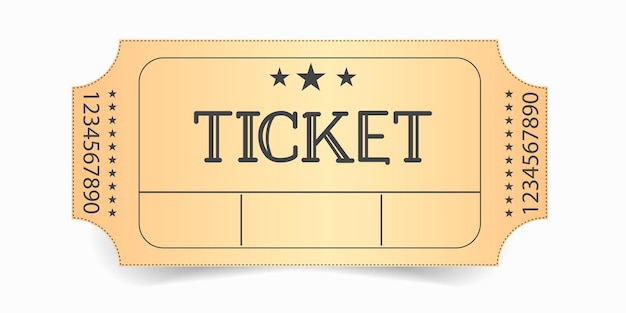 Mockup of ticket in retro style