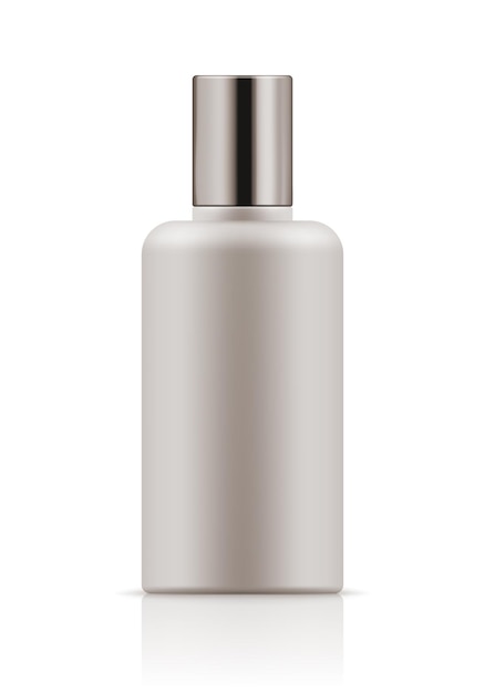 Vector mockup of white plastic bottle