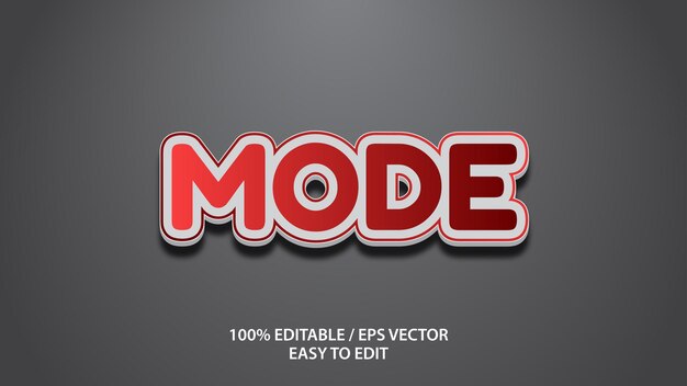 Mode text effect download Premium Vector