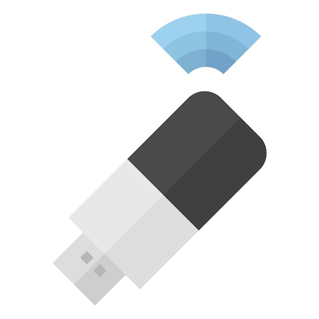 Modem icon in flat color style