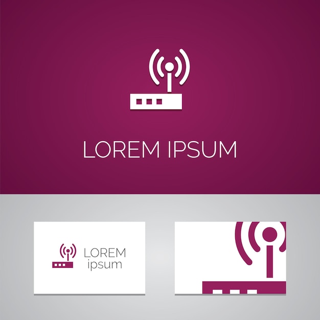 Modem logo template icon