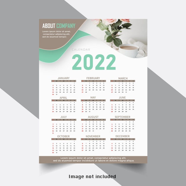 Modern 2022 smart  year calendar design