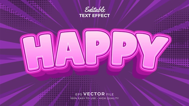 Modern 3d Alphabet fun style title text effect for comic Vector illustration