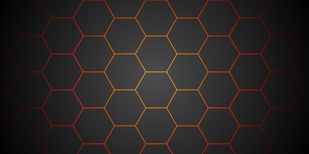 Vector modern 3d black hexagon pattern background