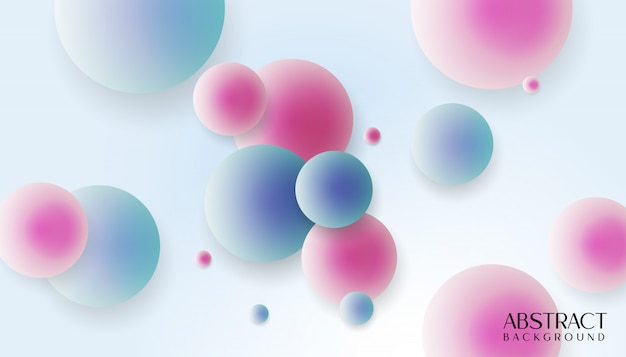 Vector modern 3d bubbles abstract background