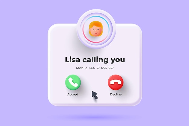 Modern 3d illustration of Video Call concept