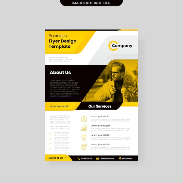 modern a4 business flyer design template