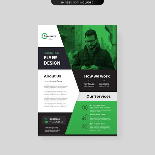 modern a4 business flyer design template