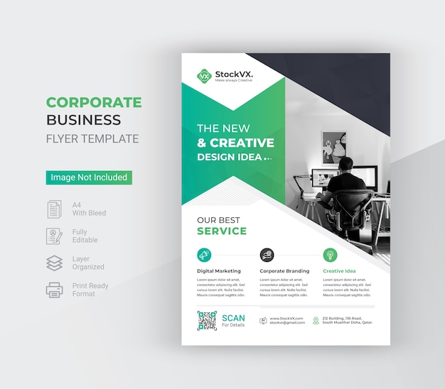 Modern A4 Corporate business flyer template