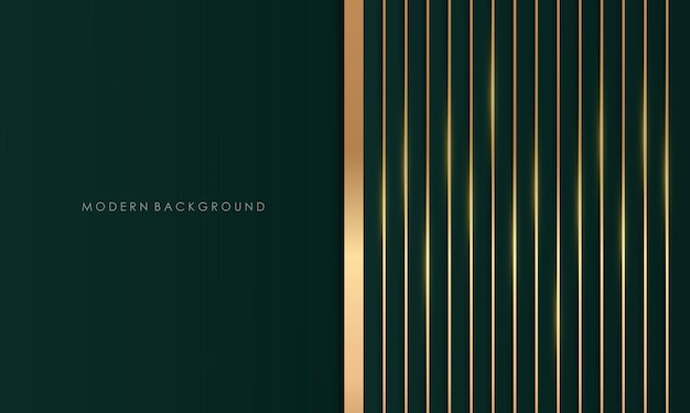 Modern abstarct green and golden luxury background