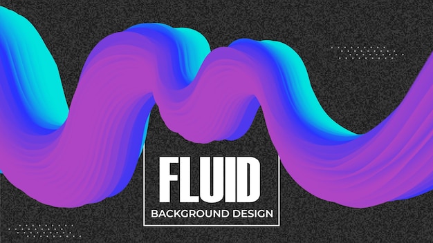 Vector modern abstract 3d fluid background in vector