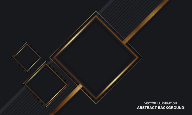 Modern abstract background black and golden luxury