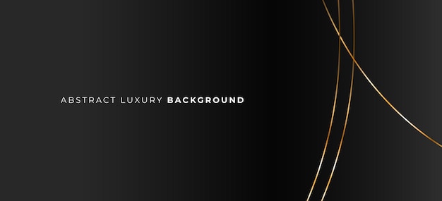 Modern abstract background black with golden line luxury