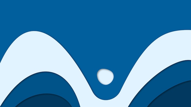 Modern abstract background of blue shapes wavy in paper cut style for business presentations.