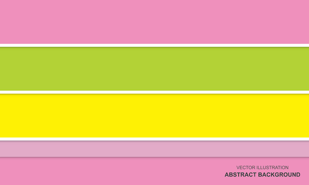 Modern abstract background pink green and yellow color