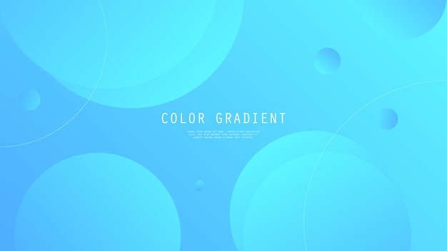 Modern Abstract Background Round Circle Retro Memphis Lines Fluid Liquid Motion and Blue Gradient