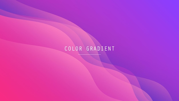 Modern Abstract Background Wave Fluid Liquid Lines Motion and Purple Red Gradient Color