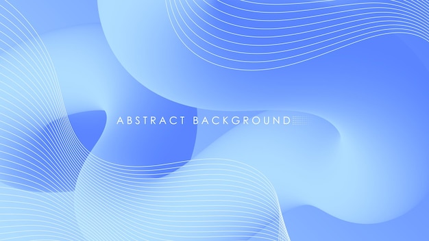 Modern Abstract Background Wave Lines Fluid Liquid Motion and Blue Gradient Color