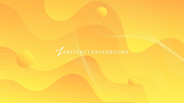 Modern Abstract Background Wave Lines Fluid Liquid Motion and Orange Yellow Gradient Color