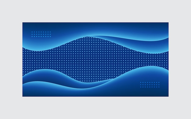 Modern abstract background of wave pattern and halftone blue gradient color