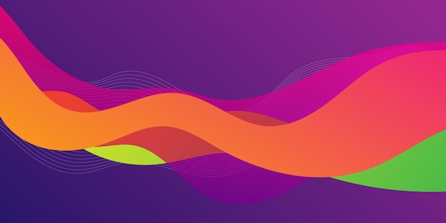 Modern Abstract Background with Motion Waves Elements and Vibrant Colorful