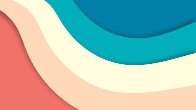 Modern Abstract Background with Waves Element and Pastel Color