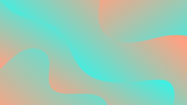 Modern Abstract Background with Waves Fluid Liquid Motion and Green Orange Blue Gradient Color