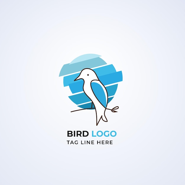 modern abstract bird logo design premium vector