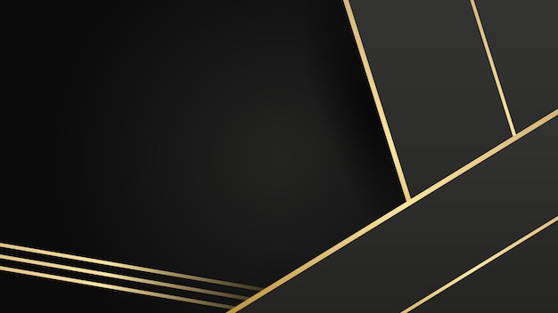 Modern abstract black background with golden style composition